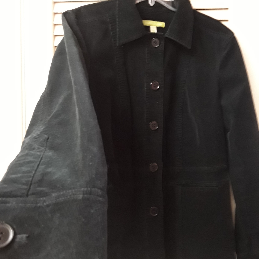 Sigrid Olsen Corduroy Black Button Jacket 10p - image 7